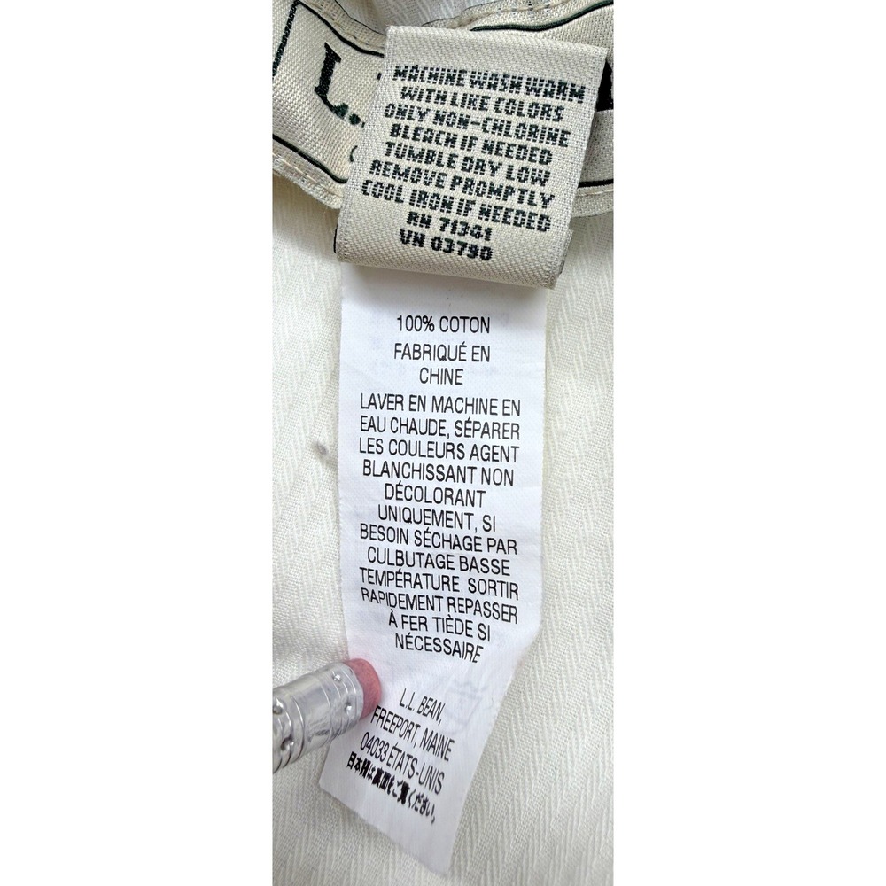 LL Bean Men's Beige Corduroy Flat Front Pants Size‎ 36x30 - Picture 4 of 7